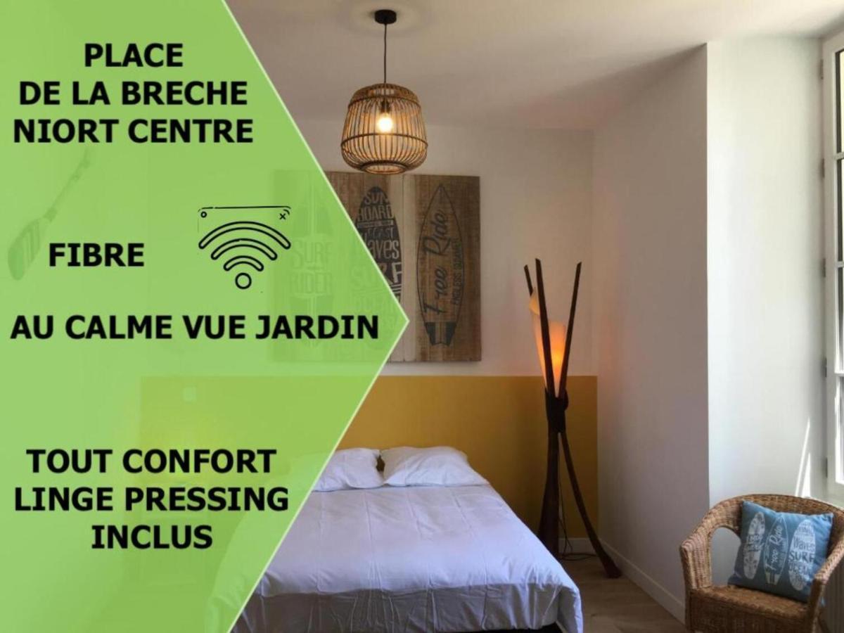 Le Beach centre la Brèche wifi vue jardin Niort Extérieur photo